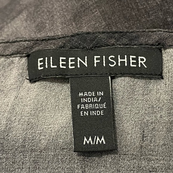 Eileen Fisher Silk Sheer High Low Tunic Blouse - Picture 2 of 8
